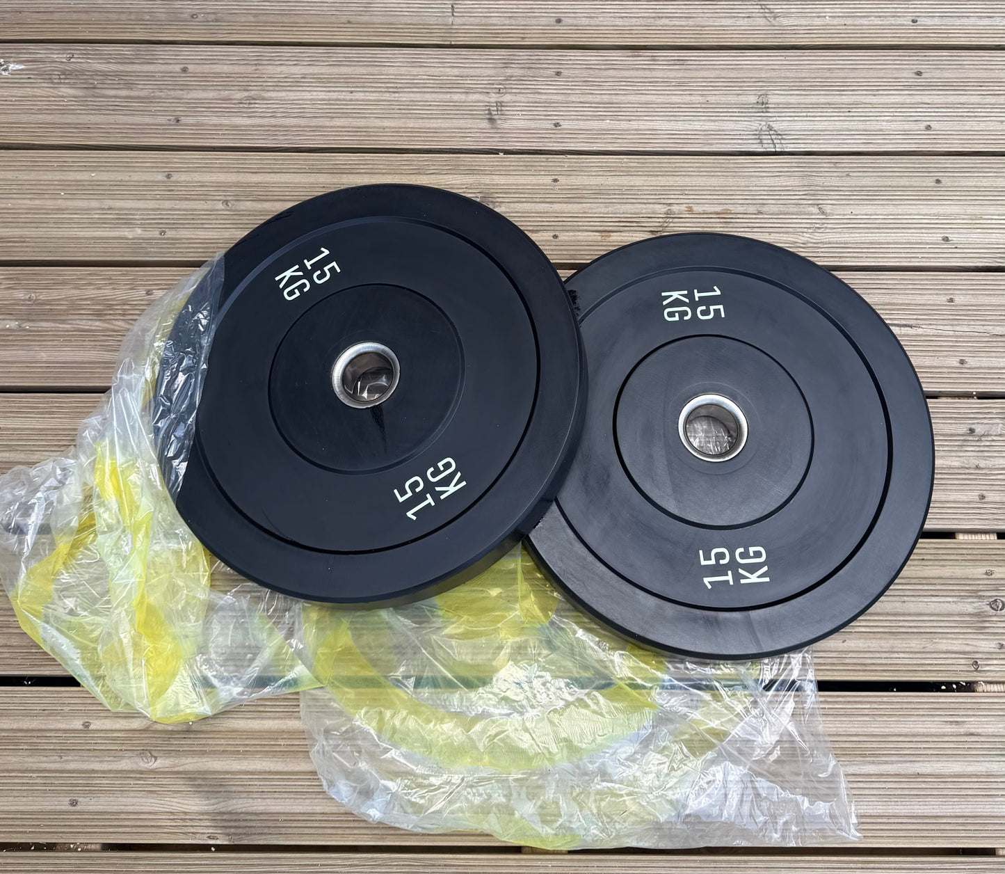 15kg Rubber Bumper Plates Pair