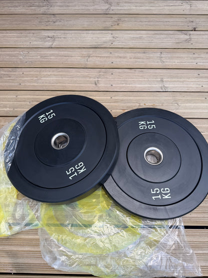 15kg Rubber Bumper Plates Pair