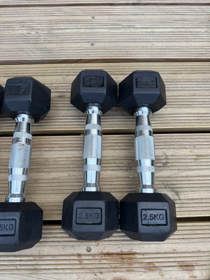 2.5kg Hex Dumbbells Pair