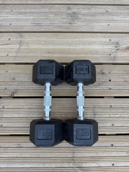 7.5kg Hex Dumbbells Pair