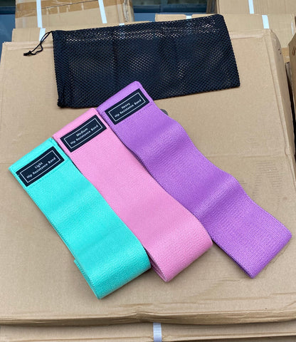 Fabric Resistance Hip Bands 3 Pack